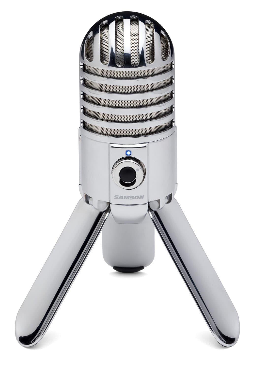 Meteor Mic - Portable USB Studio Quality Condenser Microphone - High Performance, General Purpose/Podcast/Gaming/Music Recording Microphone, 16-bit, 44.1/48kHz resolution, Silver Chrome