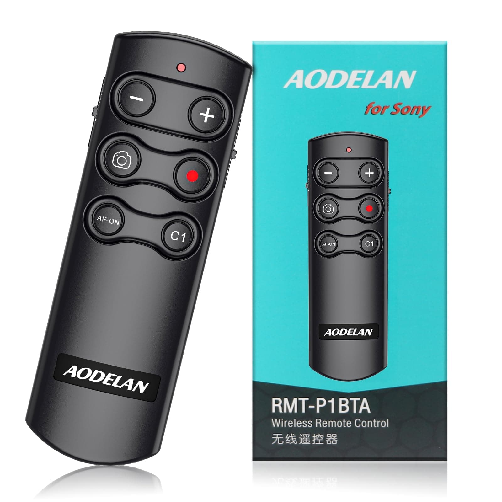 AODELAN Wireless Remote Control Camera Shutter Release for Sony ZV-E10, ZV-1, A7SM3, A7C, A7RIV, Alpha 9,7R IV,7R III, 7 III, 6600, 6400, 6100, 9 II, RX0 II, RX100 M7; Replces Sony RMT-P1BT