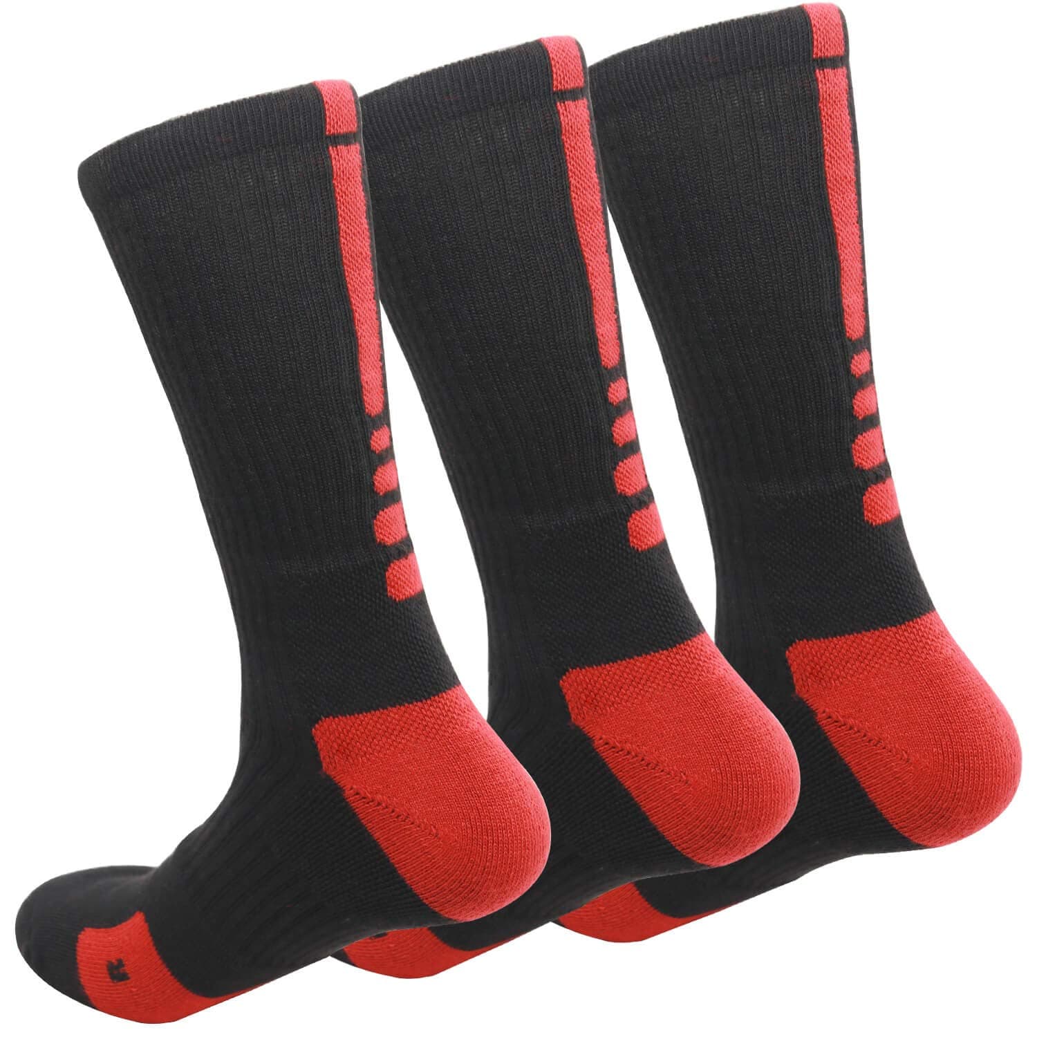 MUMUBREALBasketball Socks Cushioned Athletic Crew Socks Thick Compression Sports Socks for Men & Women