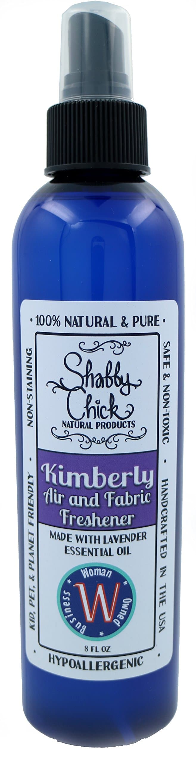 Natural Room Spray - Shabby Chick Natural Products - 100% Natural Linen Spray and Air Freshener, Kimberly, Lavender Scent, 8 oz