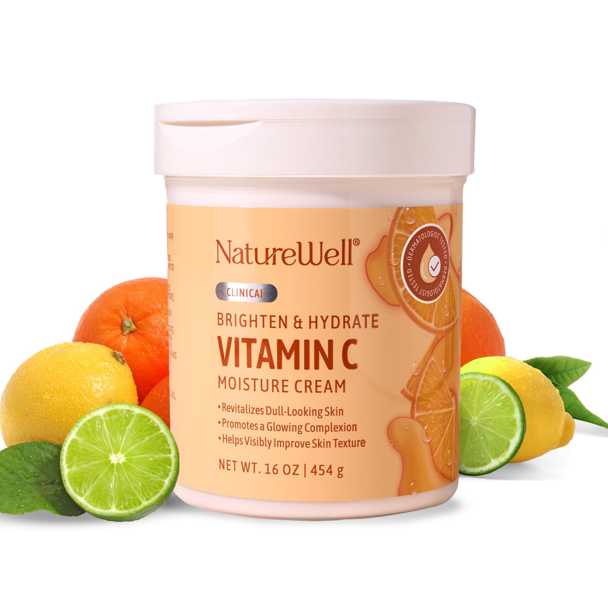 Naturewell Vitamin C Brightening Moisture Cream, 16 Oz