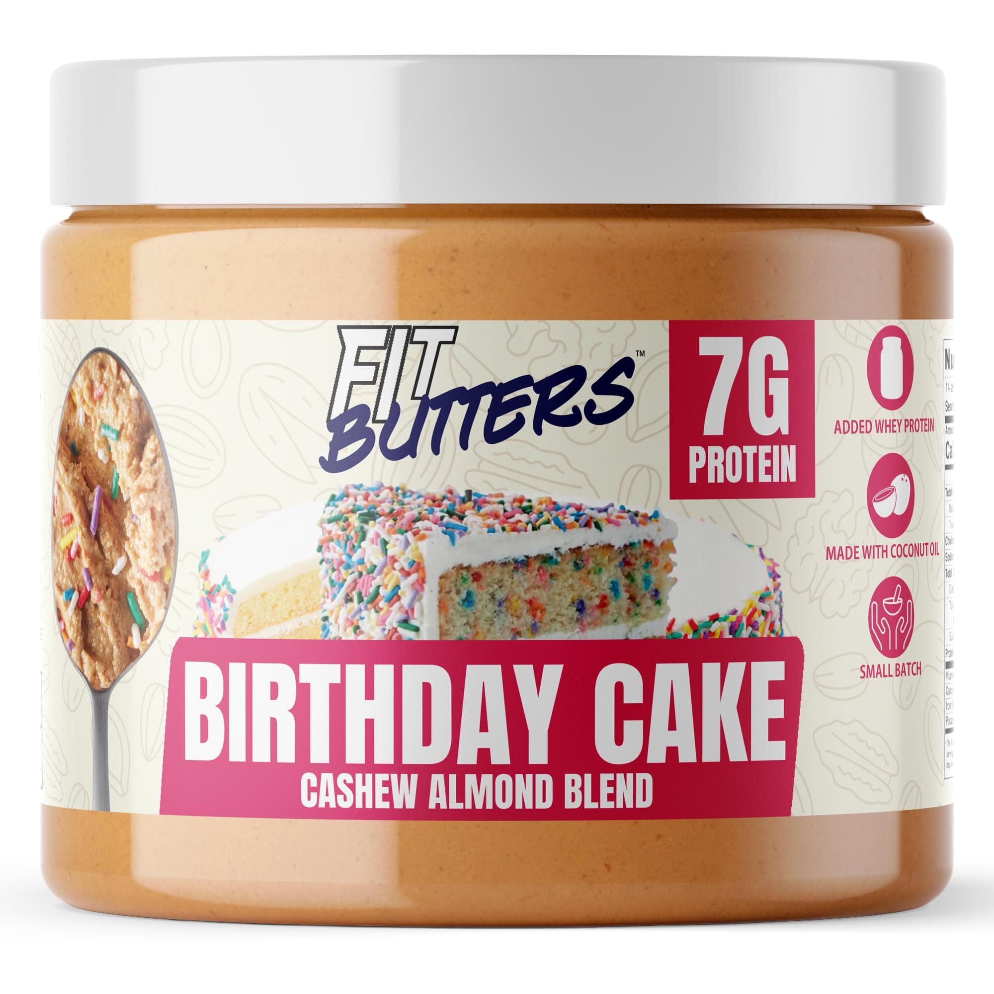 Fit Butters Birthday Cake Almond Butter, 454 g