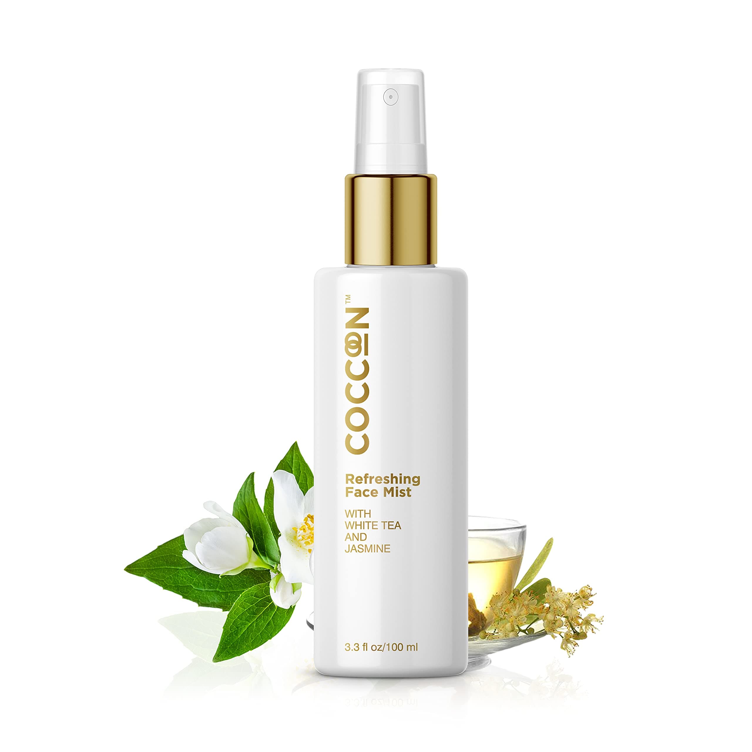 Coccoon Refreshing Face Mist-Instantly Refreshes, Gives Natural Radiance, Hydrates & Rejuvenates, Boost Skin Health, Antioxidant Rich With Natural Actives-White Tea & Jasmine, 100ml