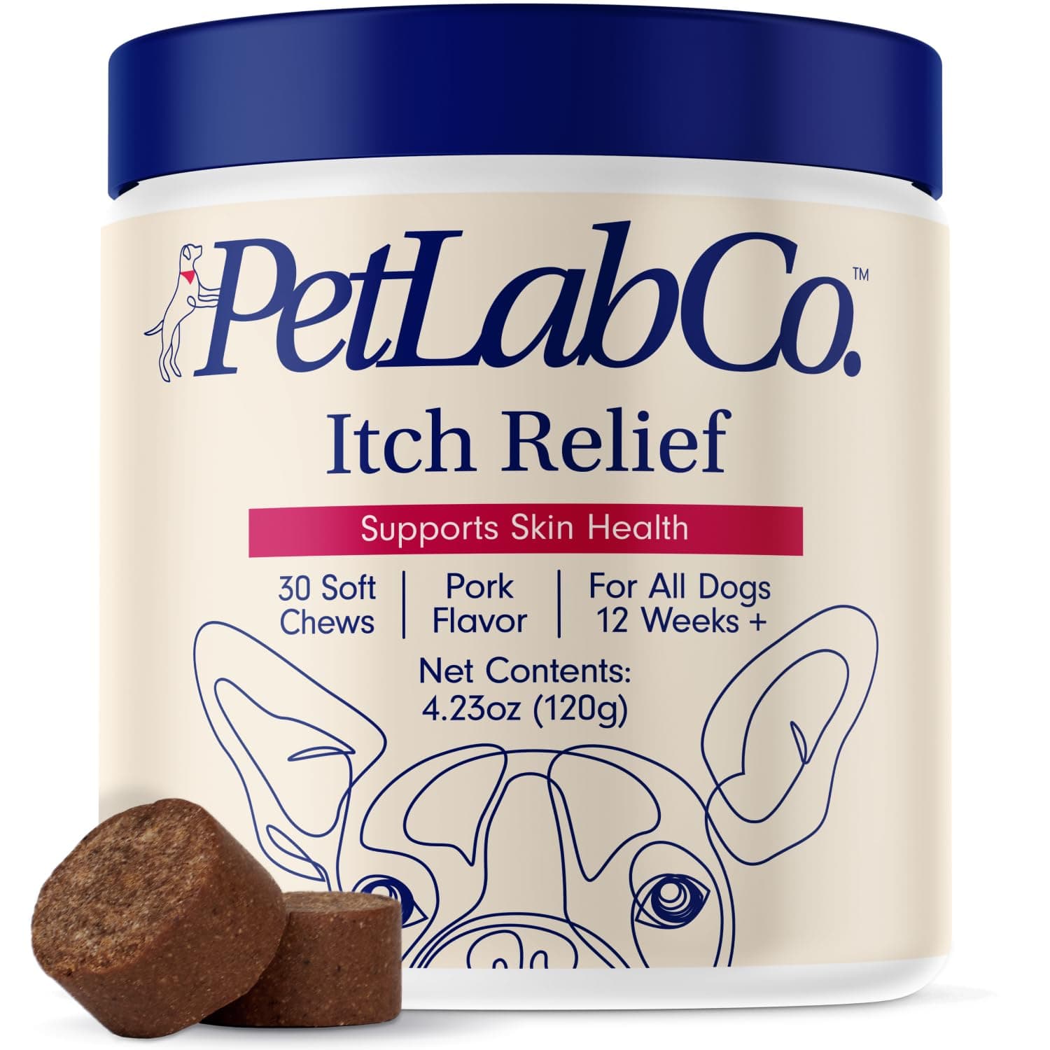 PetLab Co. Itch Relief Chews for Dogs | Anti Itch Dog Chews for Soothing Itchy Dog Skin | Turmeric, Curcumin, Fatty Acids and Honey