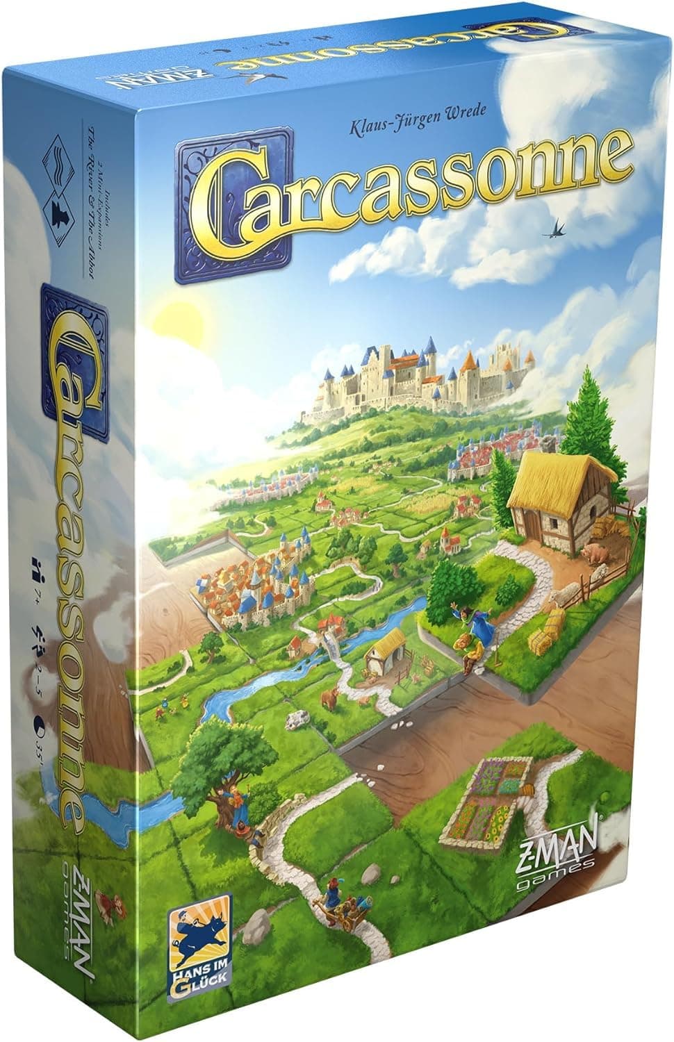 Carcassonne Board Game (BASE GAME) | Family Board Game | Board Game for Adults and Family | Strategy Board Game | Medieval Adventure Board Game | Ages 7 and up | 2-5 Players | Made by Z-Man Games