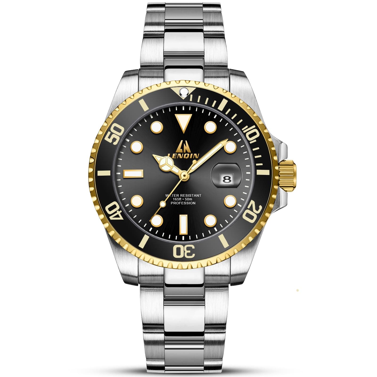 Mens Watches Stainless Steel Watches Men Waterproof Analog Quartz Watch Men's Wrist Watches with Date Fashion Casual Man Watch