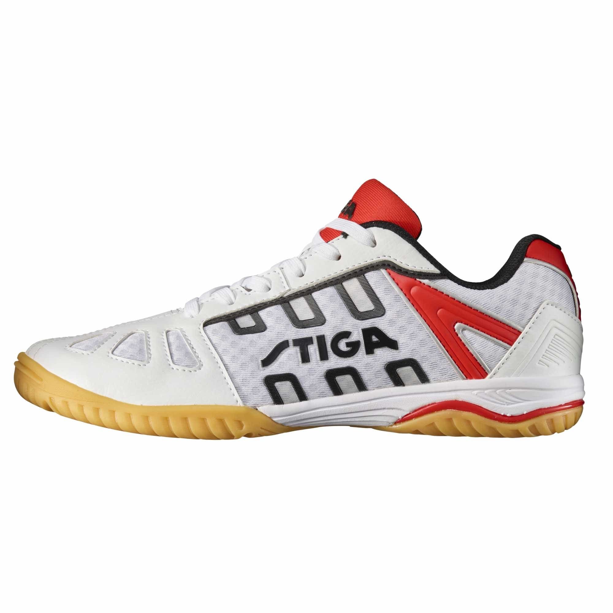 Stiga Liner II Table Tennis Shoe White RED (UK : 8 USA : 8.5)