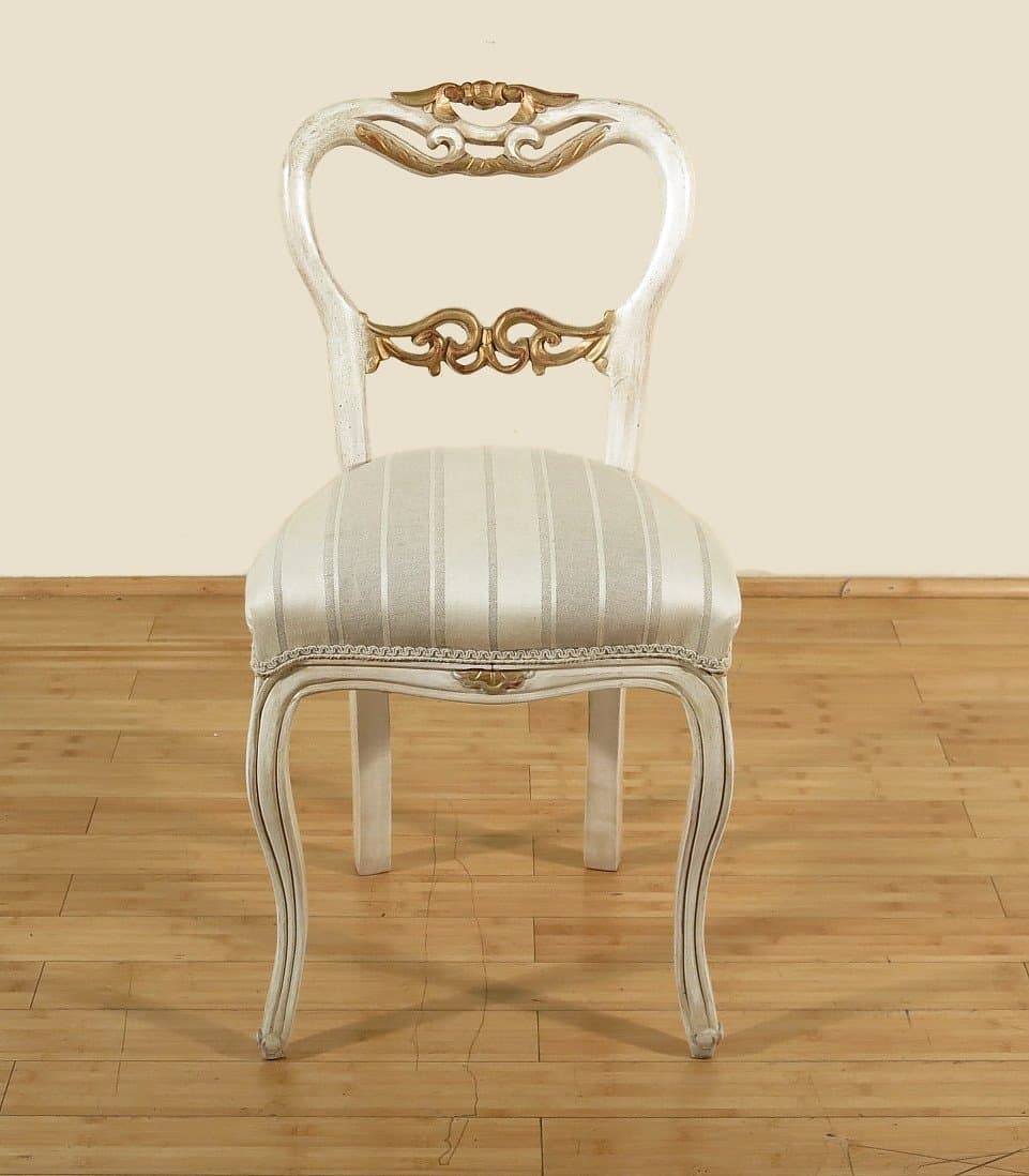 Louis XV Antique Finish French Painted Occasional Accent Side Chair