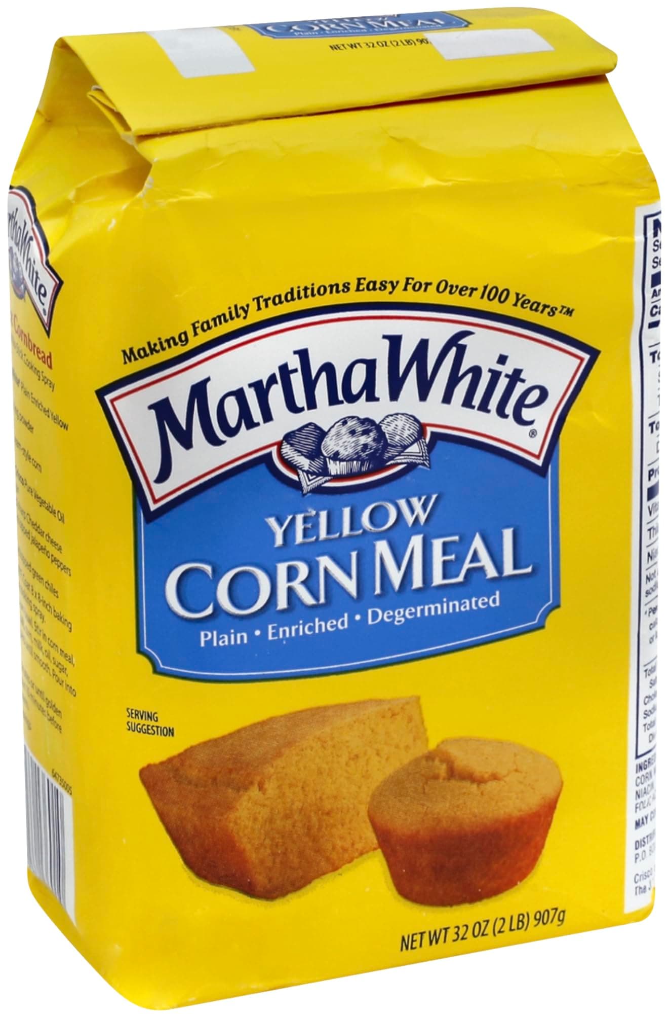 Martha White Plain Enriched Yellow Corn Meal, 32 oz