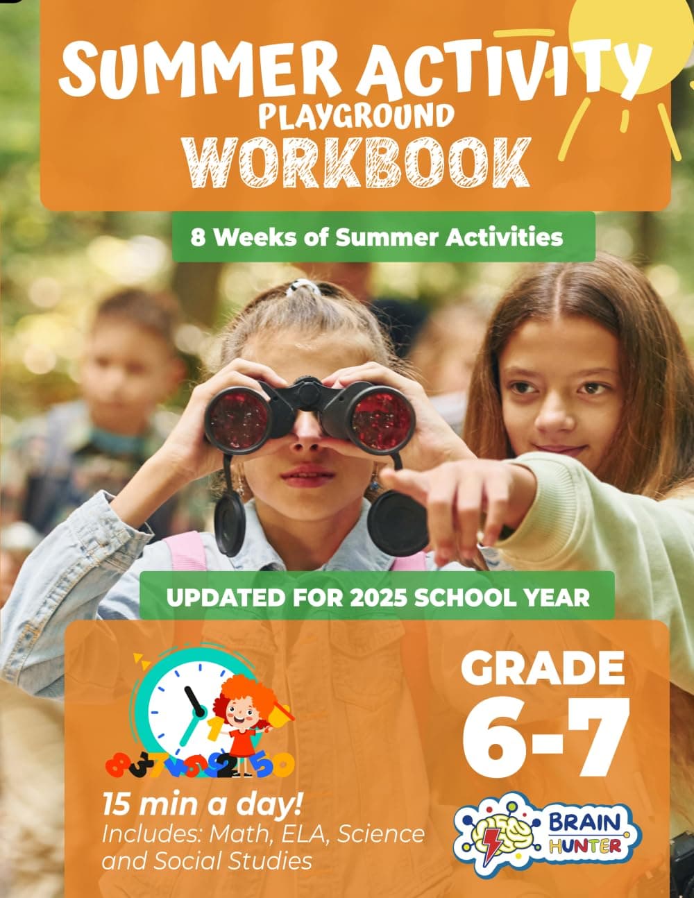 Summer Activity Playground Grade 6-7: 8 Weeks of Summer Activities - Math, ELA, Science, Reading and Social Studies