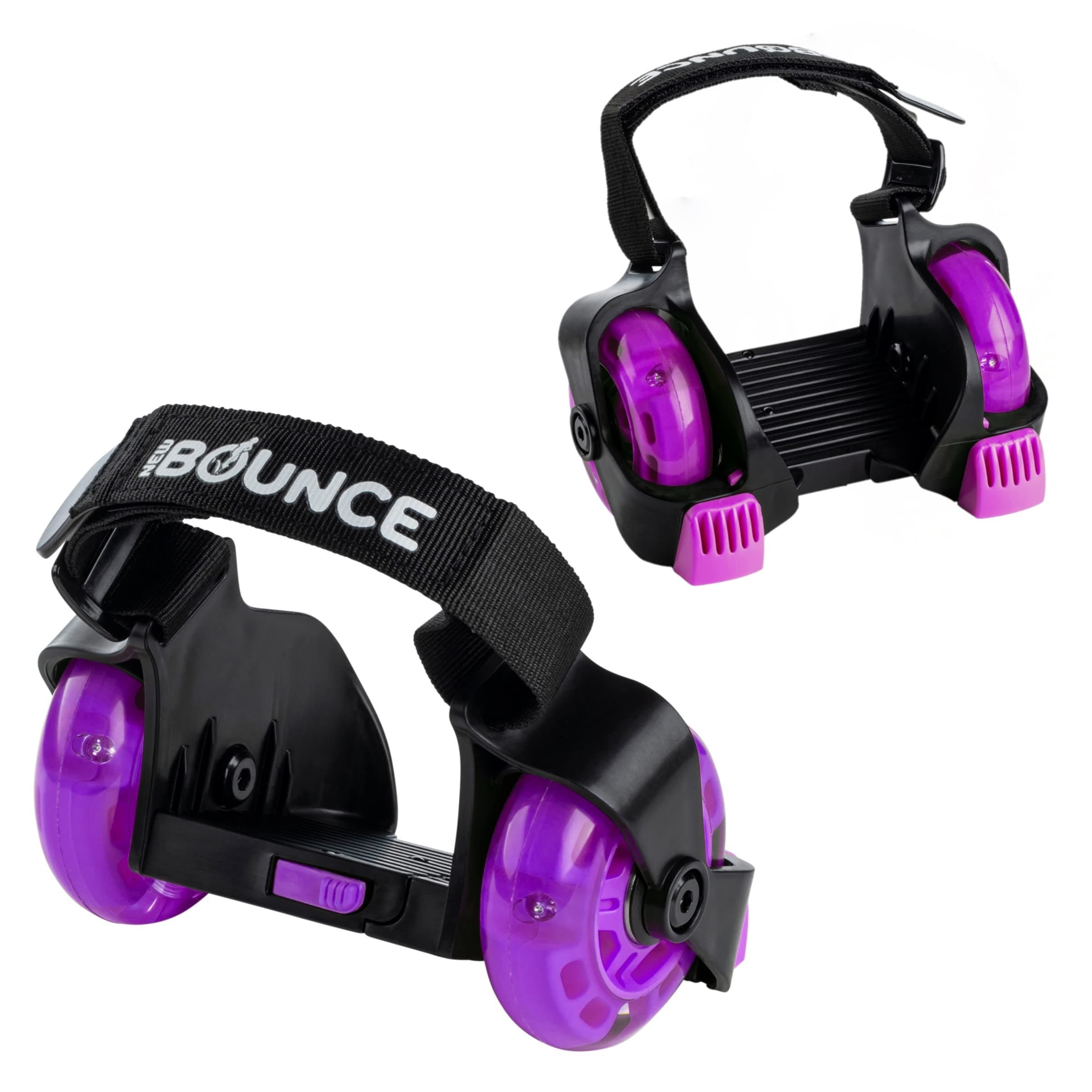 New-Bounce Heel Wheel Skates with Lights - Jet Wheelies for Shoes - Adjustable Roller Heel Skates for Kids - One Size Fits Most