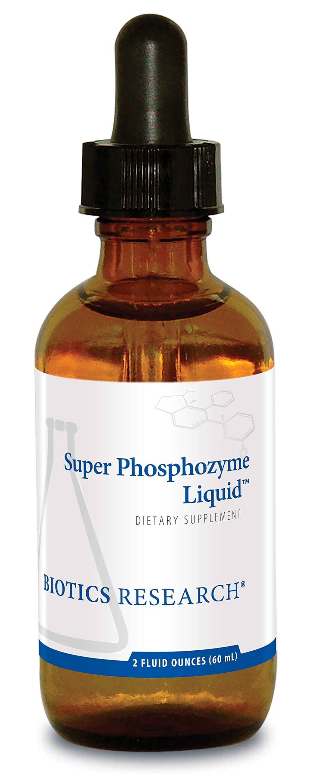 BIOTICS Research Super Phosphozyme Liquid™– Phosphorous in Liquid, Electrolytes. Healthy Bones and Teeth, Protein Production, Energy Support. 40mg/Drop. 2 Fl Oz