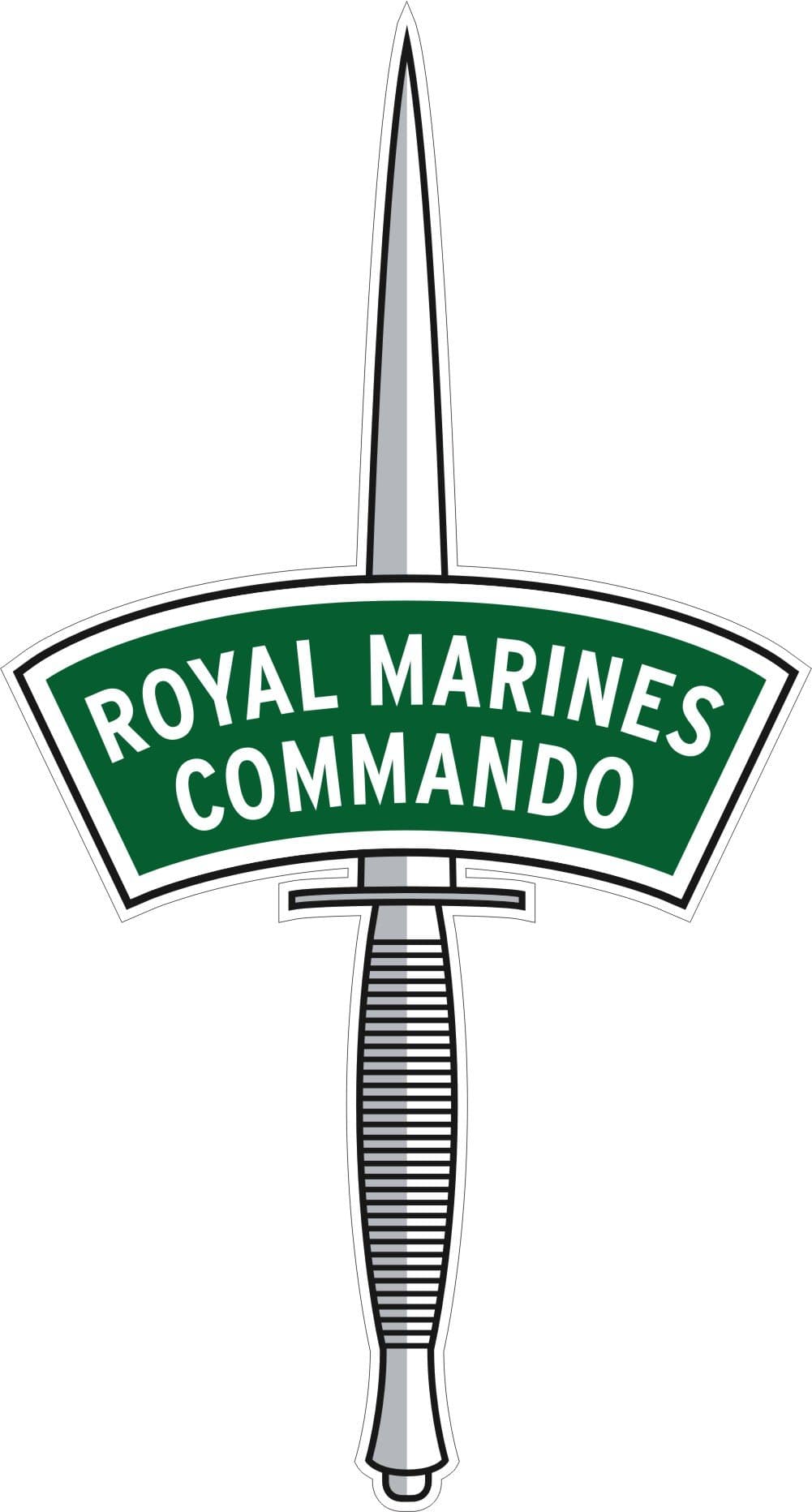 Royal Marines Commando Dagger CAR Sticker - Ideal for Tablets, laptops, Cars, School Books, Mirrors, Phones, Scooters (Small - 80mm x 43mm)