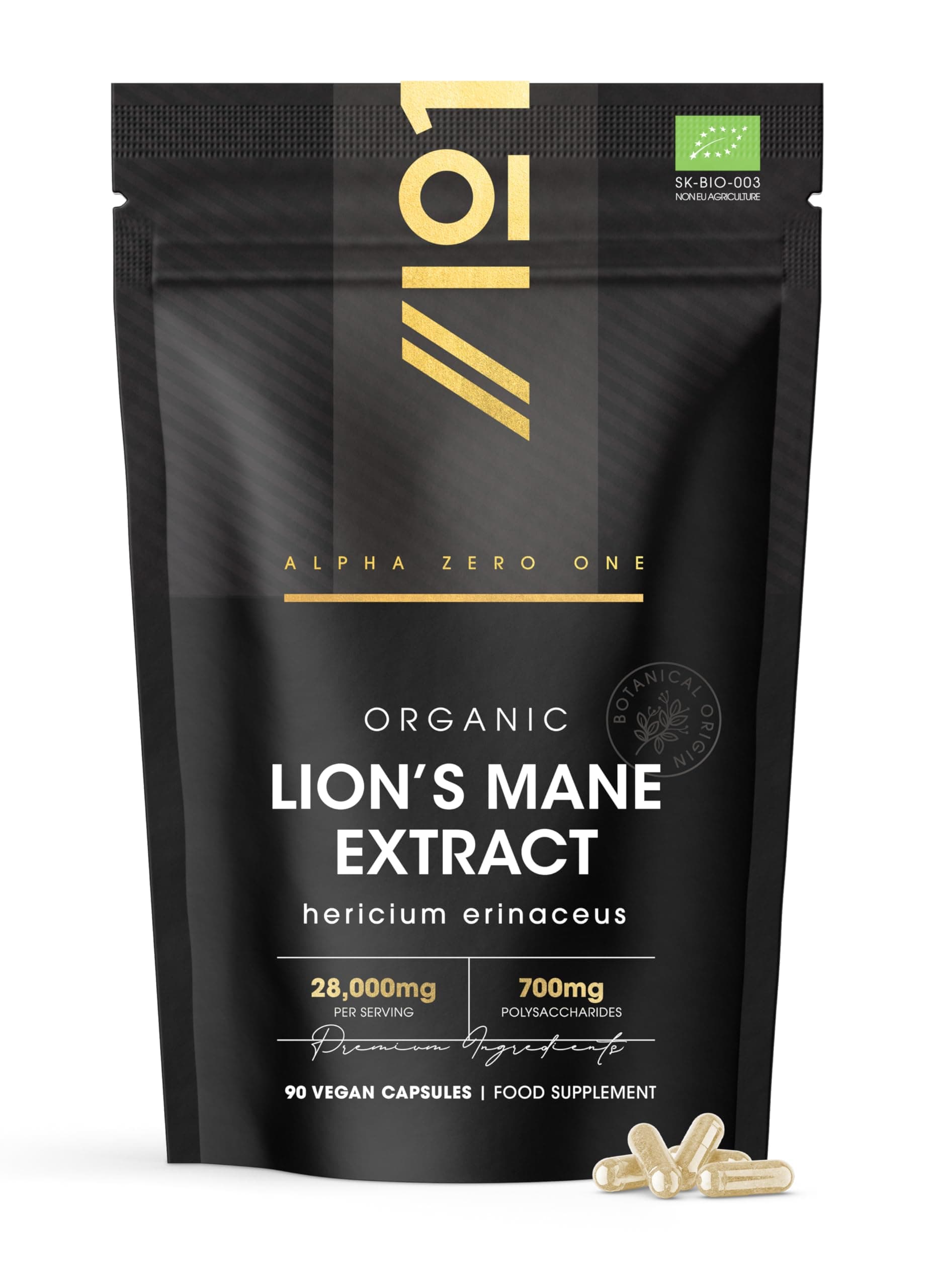 Organic Lion's Mane Mushroom Capsules