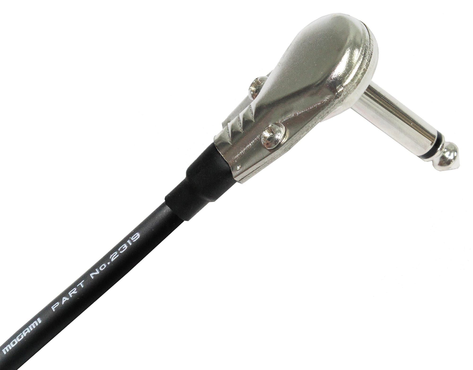 WORLDS BEST CABLES 6 Units - 6 Inch - Pedal, Effects, Patch, Instrument Cable Custom Made Made Using Mogami 2319 Wire and Eminence Nickel Plated ¼ inch (6.35mm) R/A Pancake Type Connectors