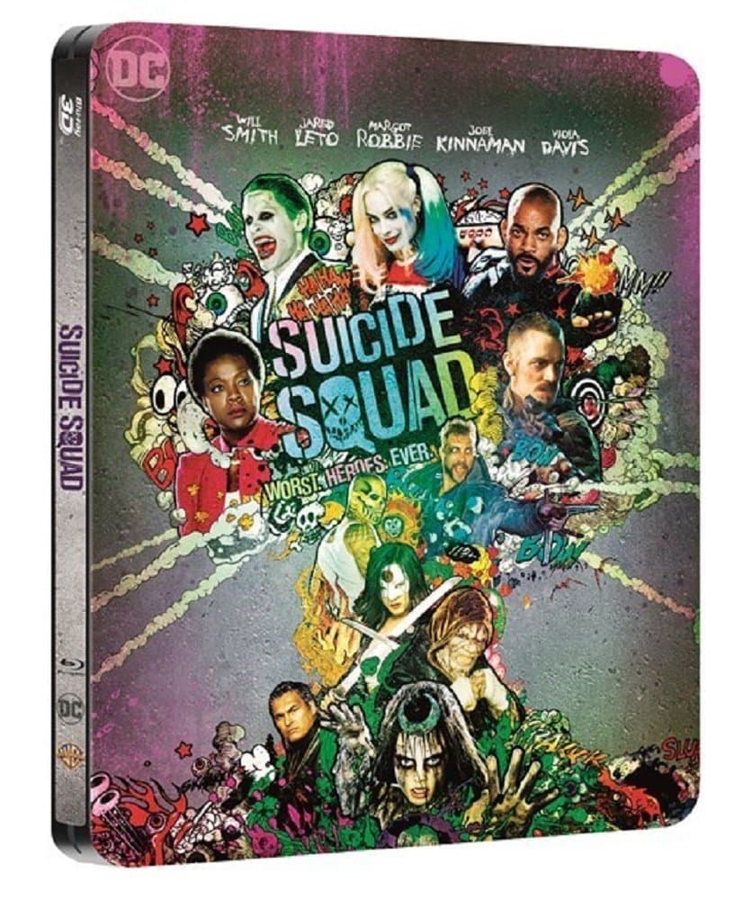 Suicide Squad Steelbook UK Limited Edition Steelbook includes 2D and 3D with extended cut Region Free