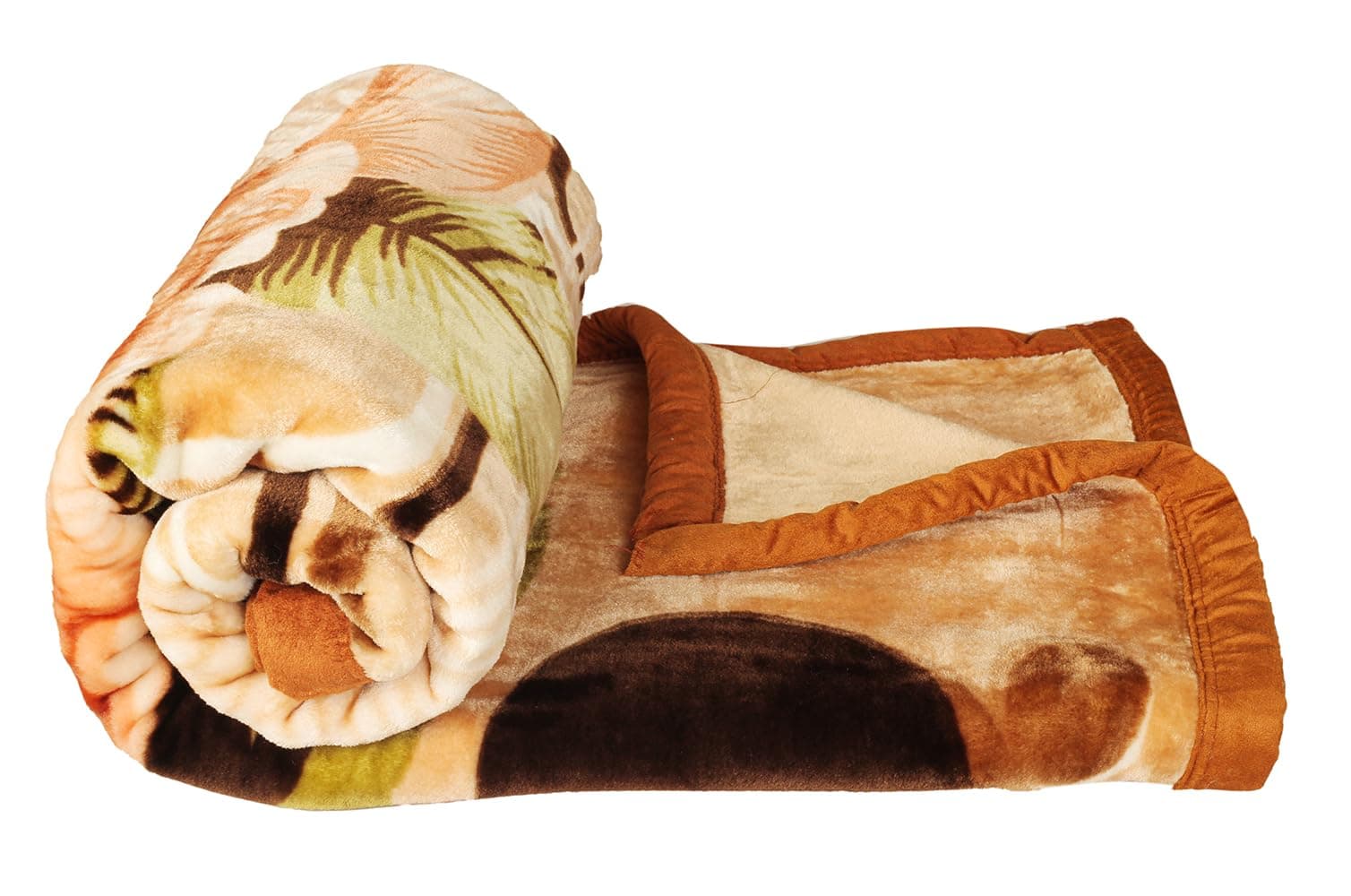 BSB Home Super Polyester Soft Cloudy Printed Single Bed Blanket for Heavy Winter, Single Ply Mink Blanket King Size with 152 X 220 Cm 2.5 Kg (Blue & Mink, Pack of 1)