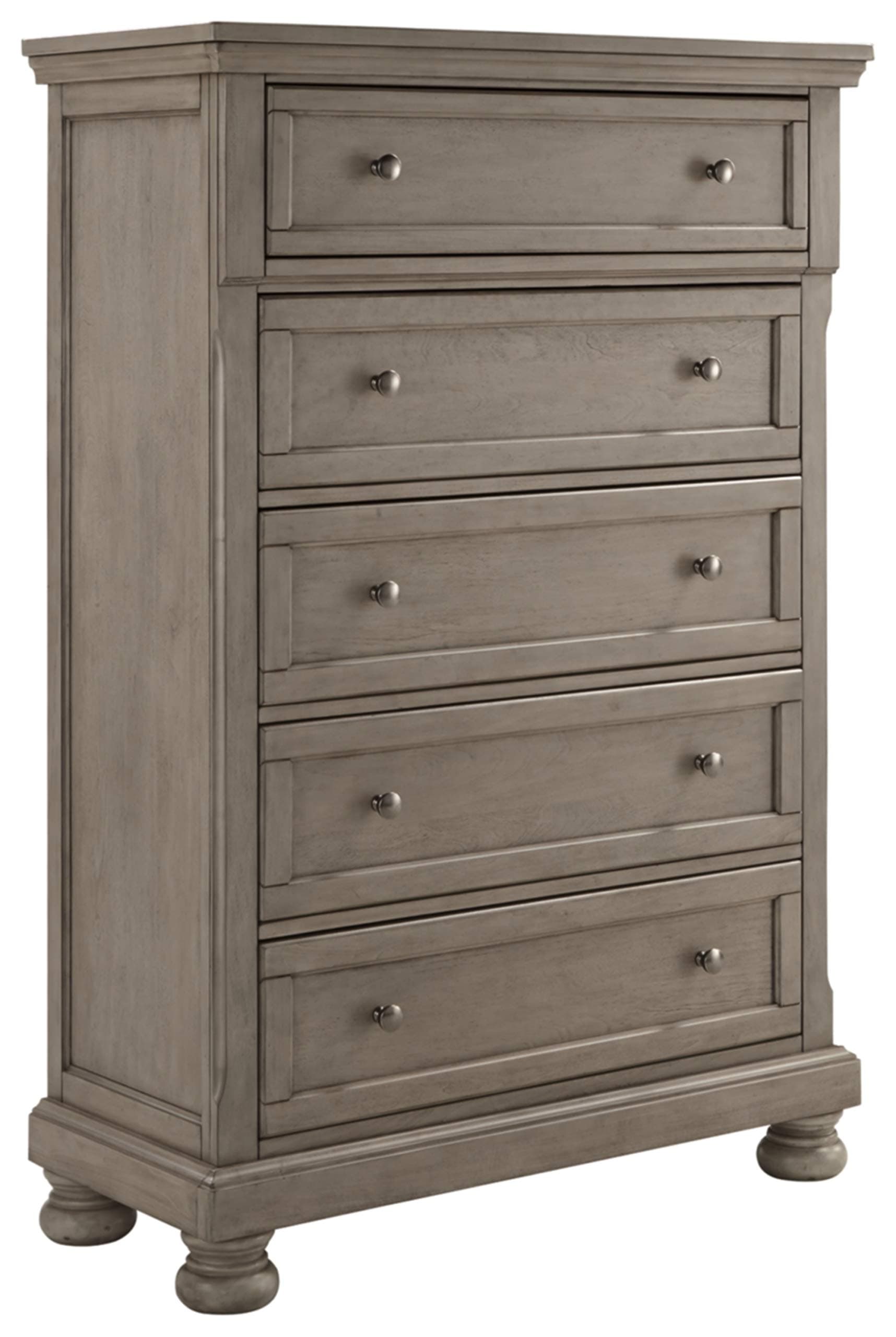 Signature Design by Ashley Lettner Traditional 5 Drawer Chest with Dovetail Construction, Light Gray