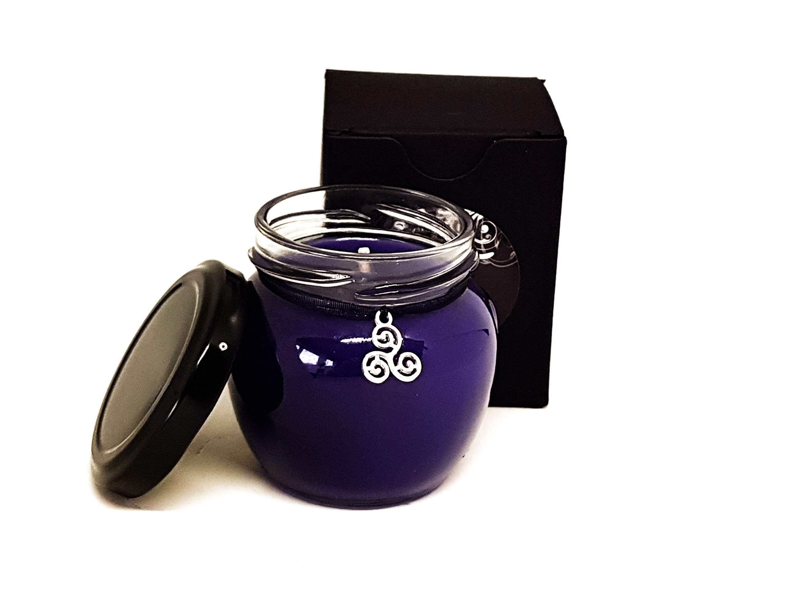 Handcrafted Healing Candle with Essential Oils - Eco-Friendly Soy Wax Candle with Lime, Mandarin & Sage - Infused with Spiritual Properties - Made in UK's Ramsgate Seaside (Small)