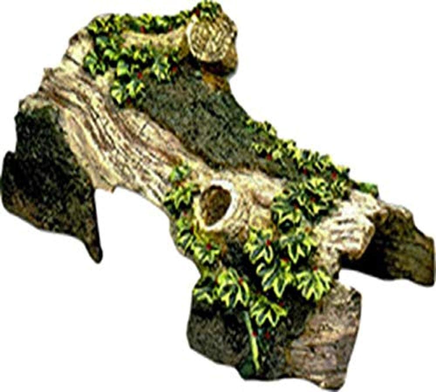 Reptile Café Bent Log Hide-Away Reptile Tank Décor, Small