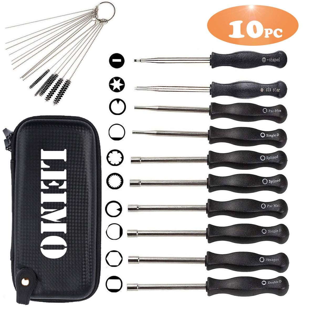 Carburetor Adjustment Tool kit,carburetor screwdriver set(10 Pcs)for Common 2 Cycle Small Engine Echo STIHL Poulan Husqvarna MTD Ryobi Homelite Trimmer Weed Eater Chainsaw -Carb Tune up Adjusting Tool