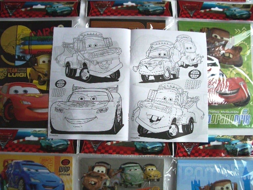 Coloring book 12 Sets of Disney Pixar Cars and Crayon Set Children Party Favors Bag Filler