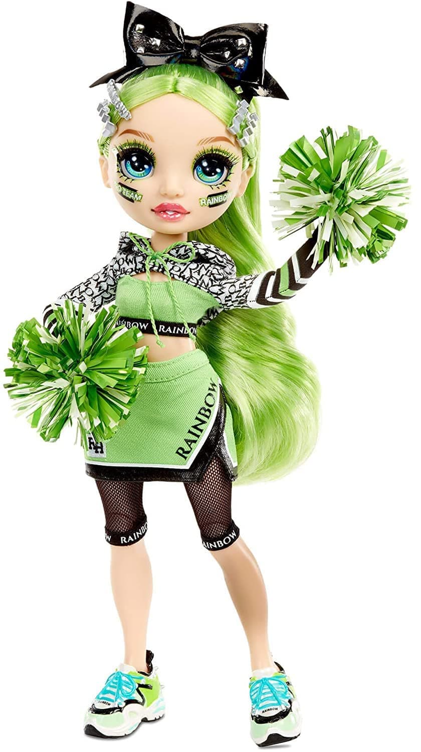 Rainbow High Cheer Fashion Doll - Luxury Outfits, Pom Poms & Cheerleader Doll - Jade Hunter, Green Themed Fashion Doll Cheer Series - For Girls Age 6+