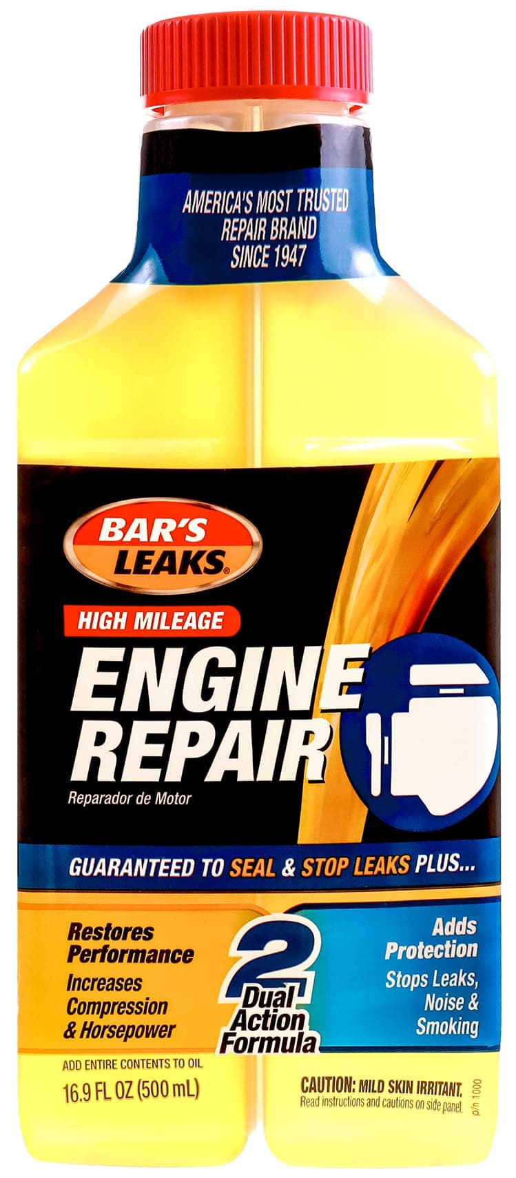 1000 High Mileage Engine Repair, 16.9 oz | Restores Performance, Increases Compression & Horsepower, Stops Leaks, Noise & Smoking