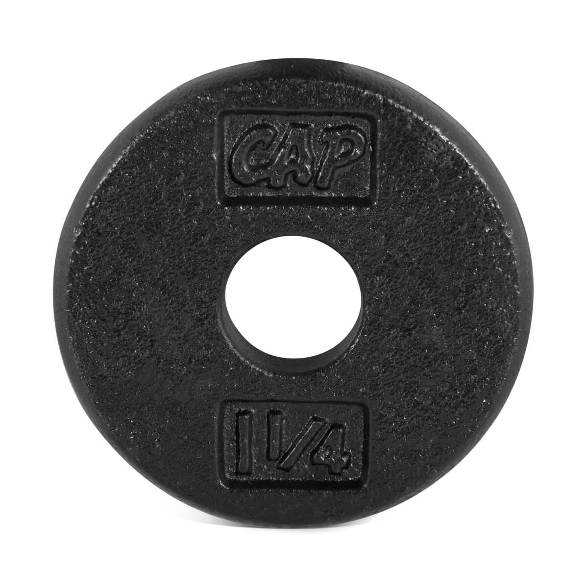 CAP Barbell Standard 1-Inch Cast Iron Weight Plates - Singles & Sets | 1.25-50 lbs | Multiple Options