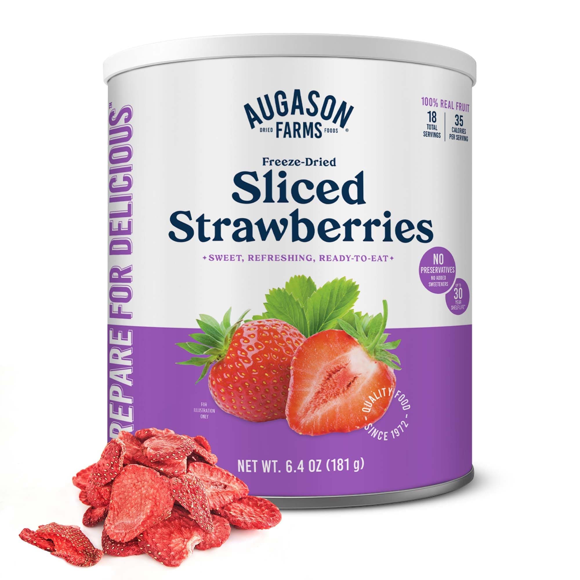 Augason Farms Sliced Strawberries 6.4 oz #10 Can by Augason Farms