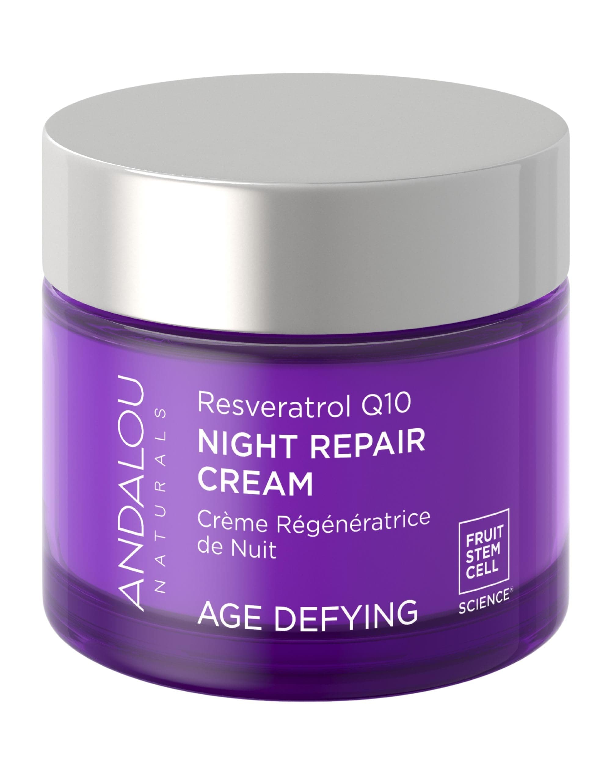 Age Defying Resveratrol Q10 Night Repair Cream - Anti-Wrinkle Moisturizer to Hydrate & Smooth - CoQ10 & Resveratrol for Dry Skin - 1.7 oz