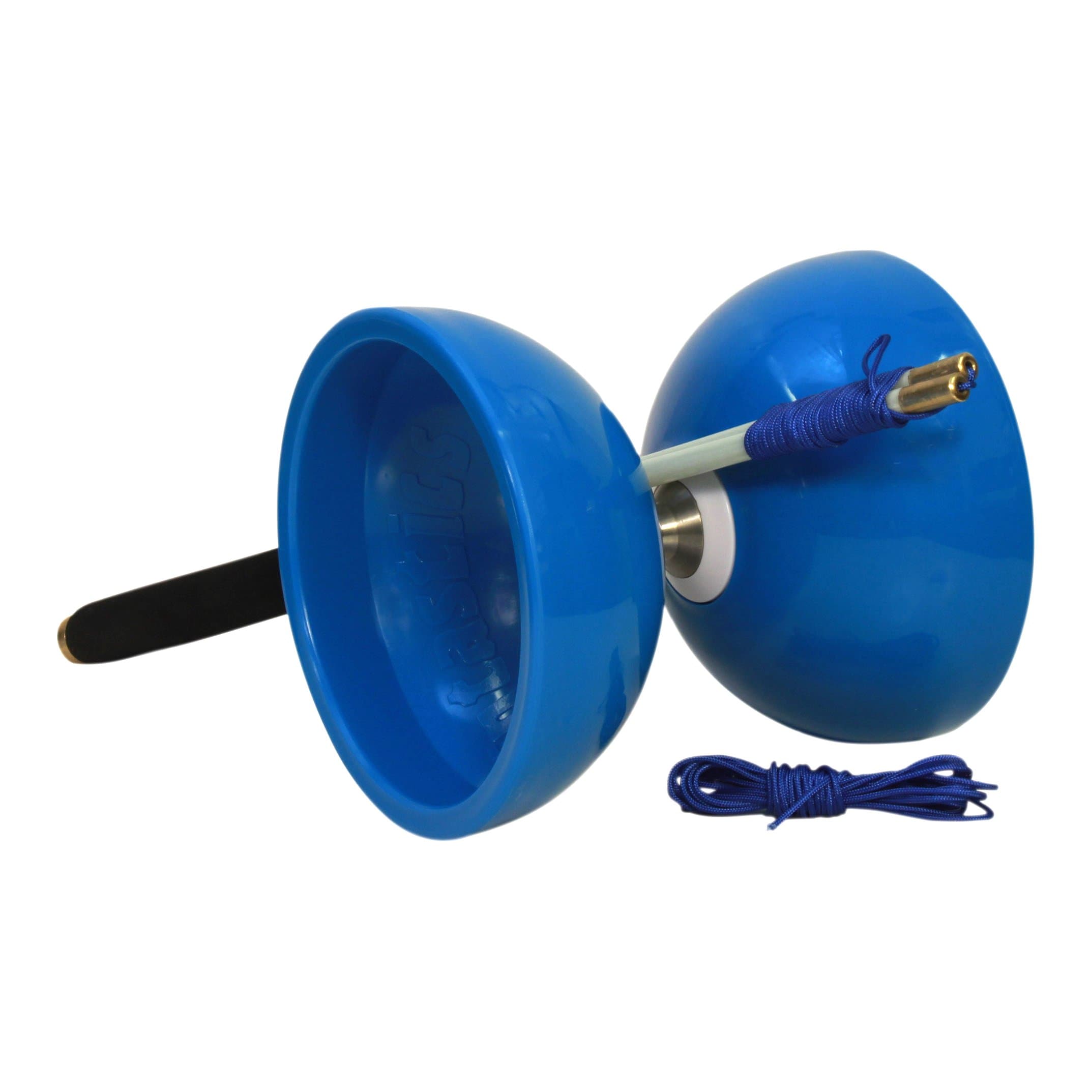 Spintastics Blue Spinabolo Magnum Triple Wide Bearing Large 5” Chinese Yoyo Diabolo