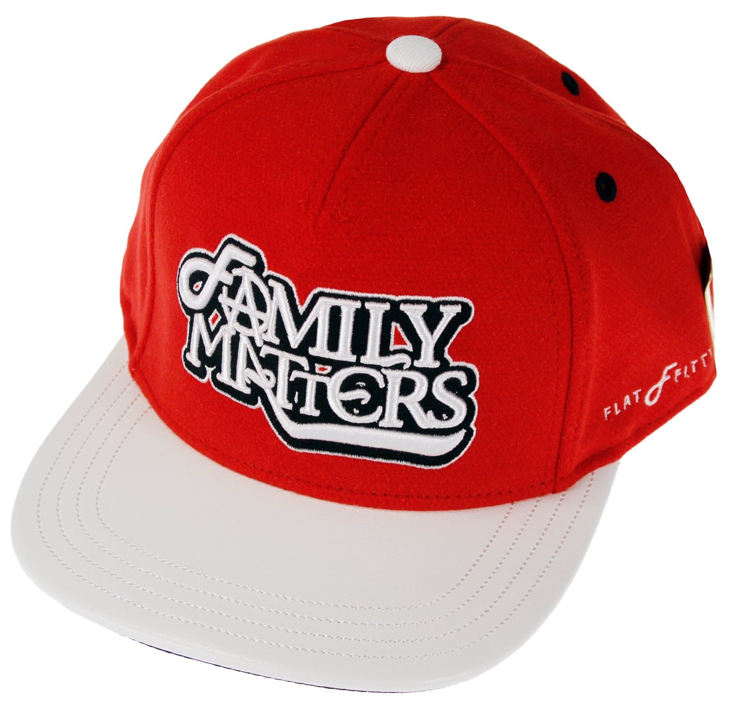Family Matters Snapback Cap (OSFA, Red/White)