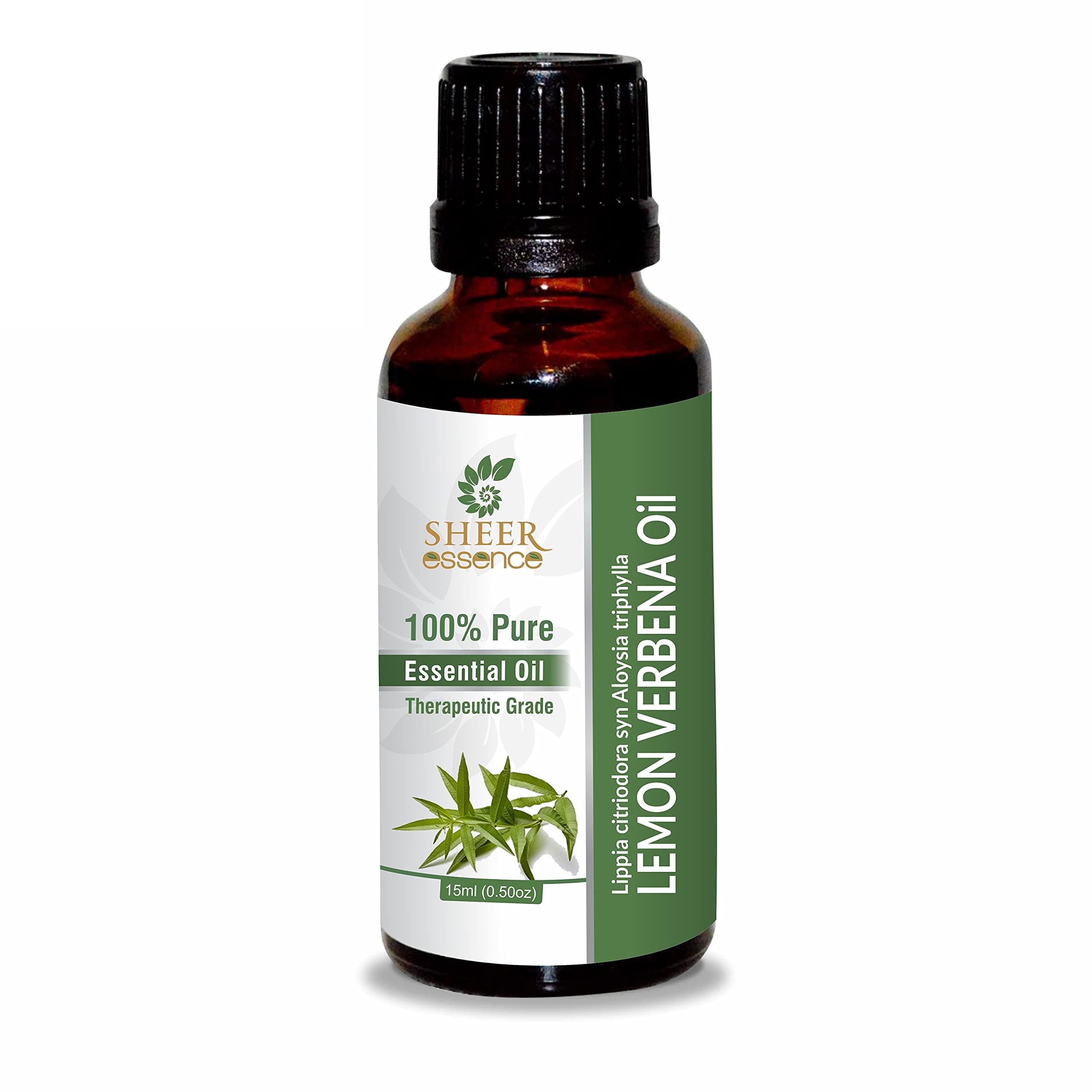 Lemon Verbena Oil (Lippia Citriodora Syn Aloysia Triphylla) Essential Oil 100% Pure Natural Undiluted Uncut Therapeutic Grade Oil 3.38 FL.OZ