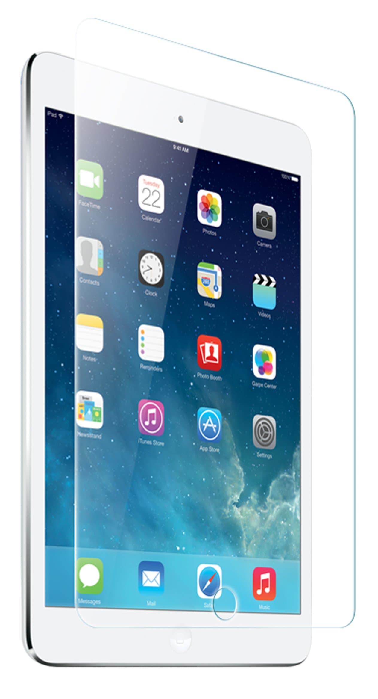 BioArmor Protective Antibacterial Bubble Free Glass Screen Protector for iPad Mini 2/3 - Transparent