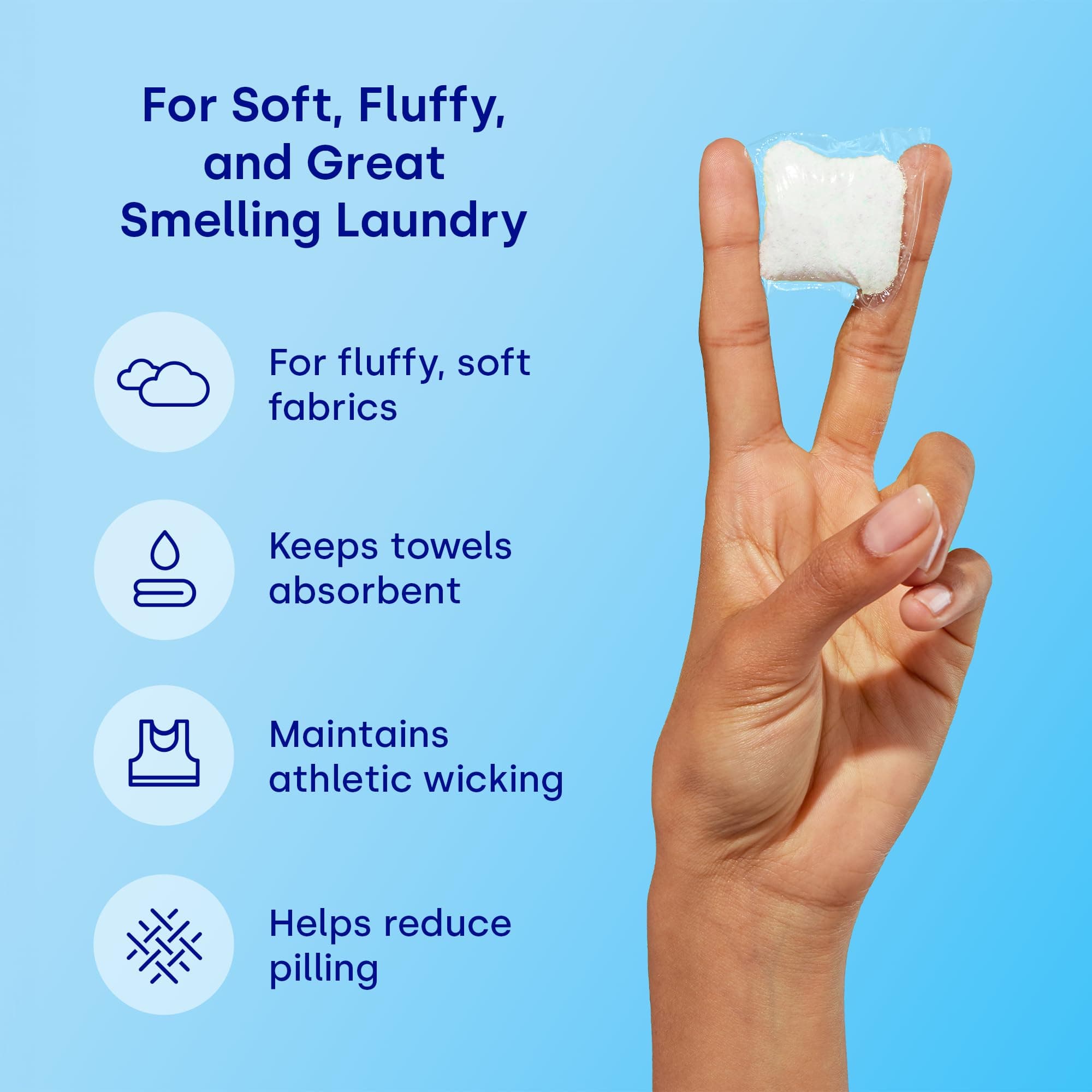 Dropps Fabric Softener | Clean & Crisp, 32 Pods | For Softness & Long-Lasting Fragrance | Low-Waste Packaging | Works In All Machines + HE | Powered by Natural Mineral-Based Ingredients