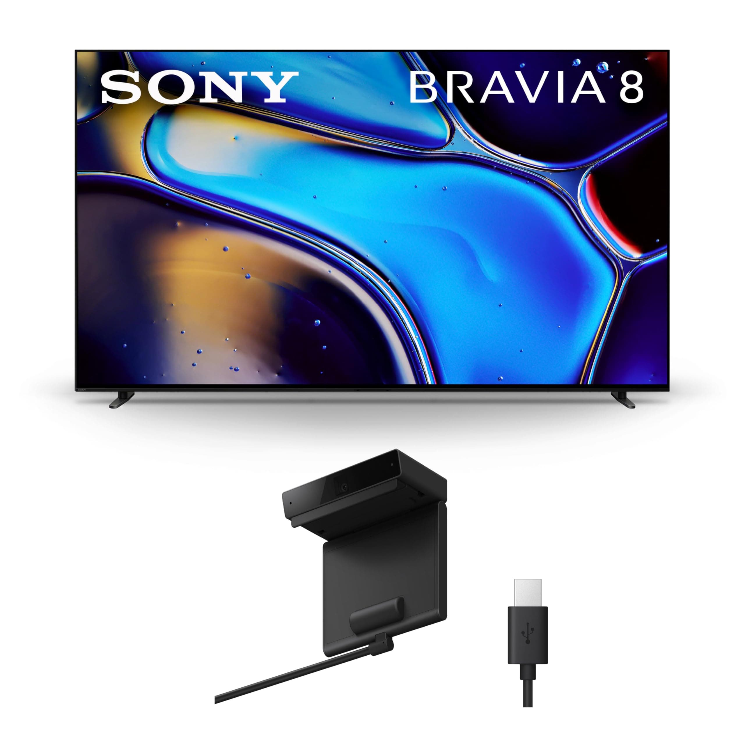 Sony 77 Inch OLED 4K Ultra HD TV BRAVIA 8 Smart Google TV with Dolby Vision HDR and Exclusive Features for PlayStation® 5 (K-77XR80), 2024 Model BRAVIA CAM (CMU-BC1)