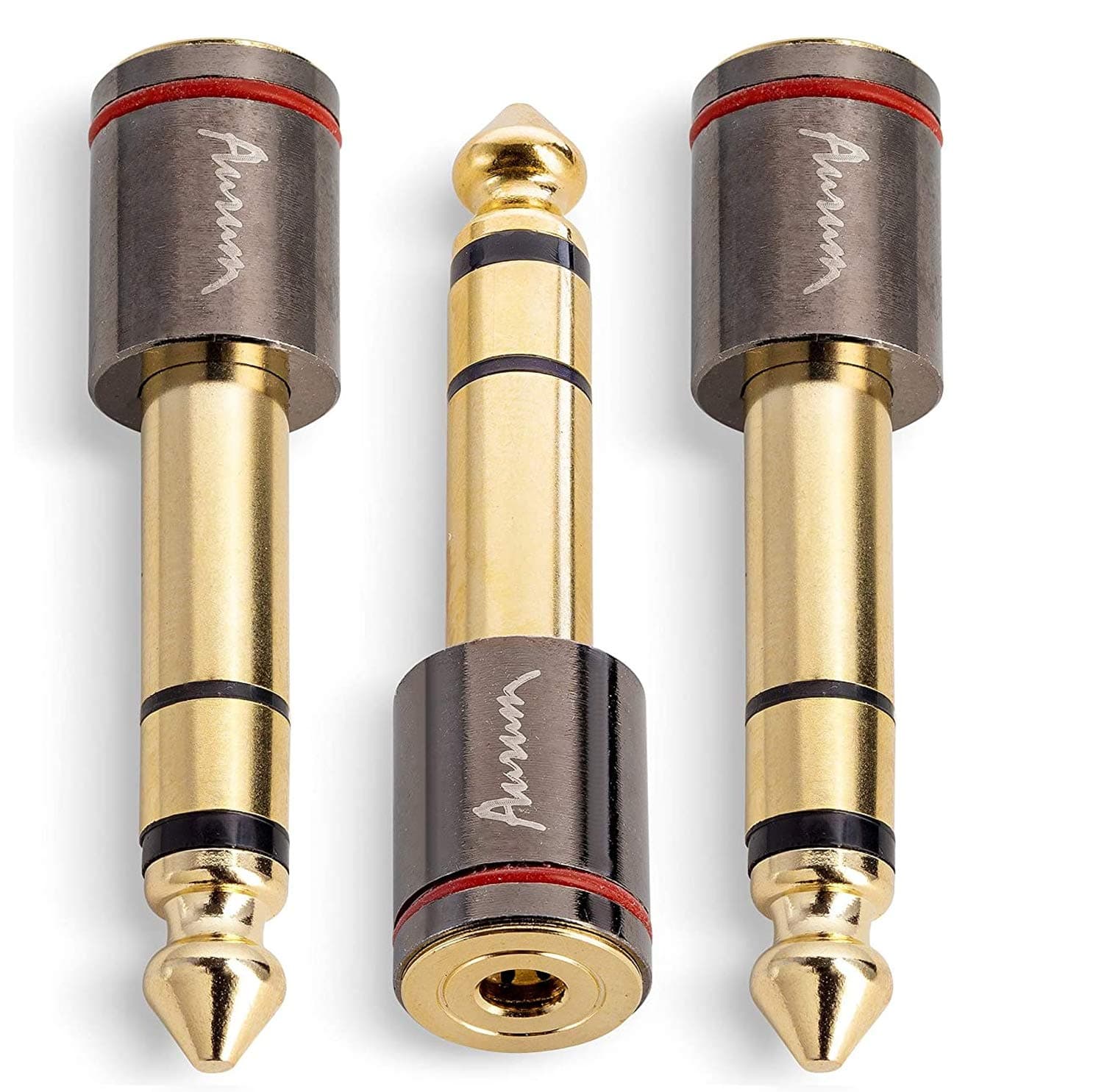 Uyiton Aurum Cables 3-Pack 6.35mm Male to 3.5mm Female Stereo Adapter