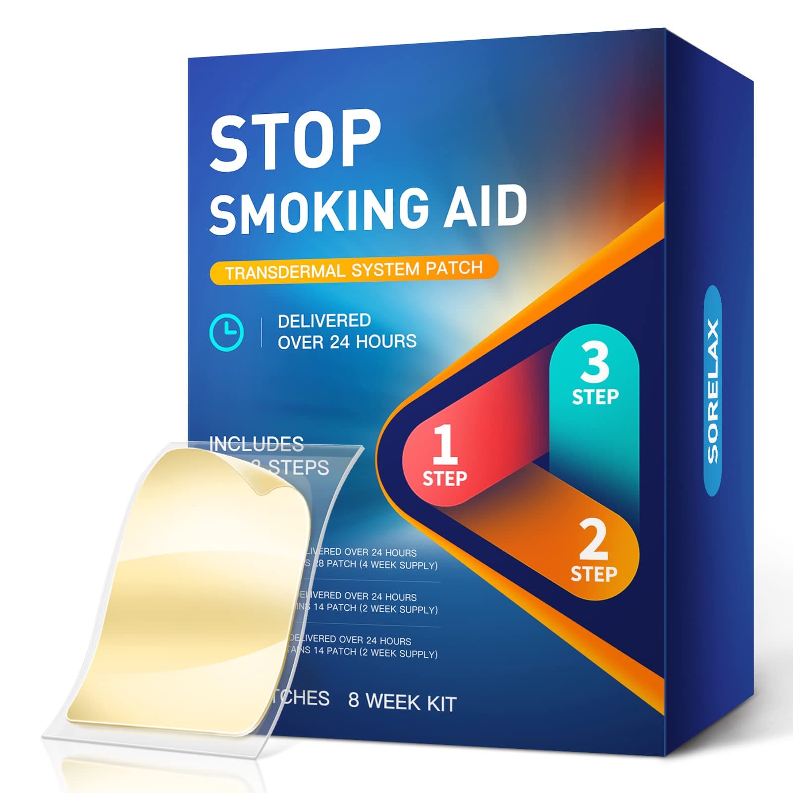 Quit Patches 56 Count, 21mg, 14mg, 7mg Stop Patches, Steps 1 Through 3 to Quit Smoking, Easy and Effective Stop Smoking Aid