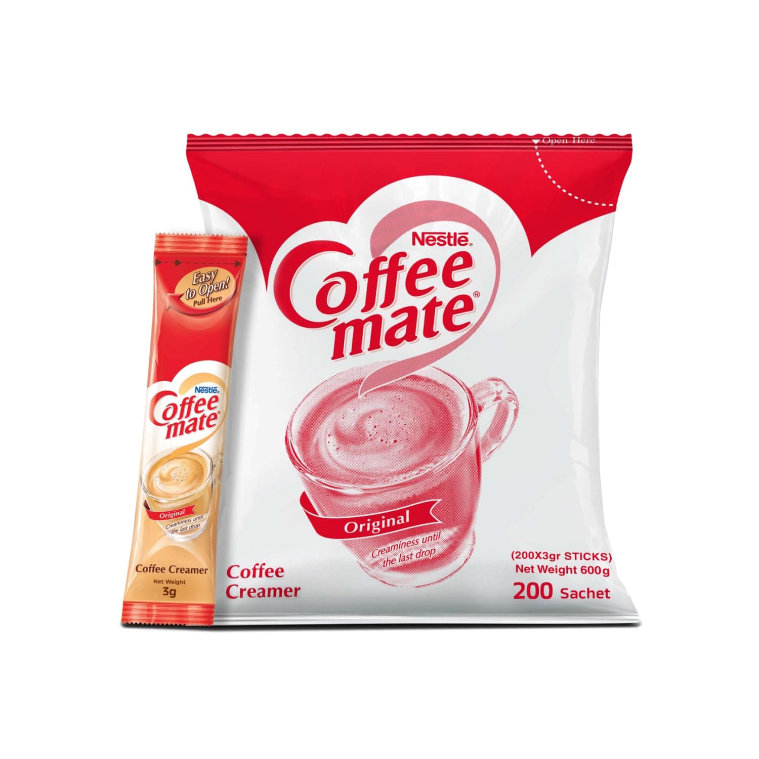 NESTLÈ Coffee Mate Creamer Sticks 3g, Pack of 200 Coffee Creamer Sachets, For Perfectly Creamy Coffee Experience