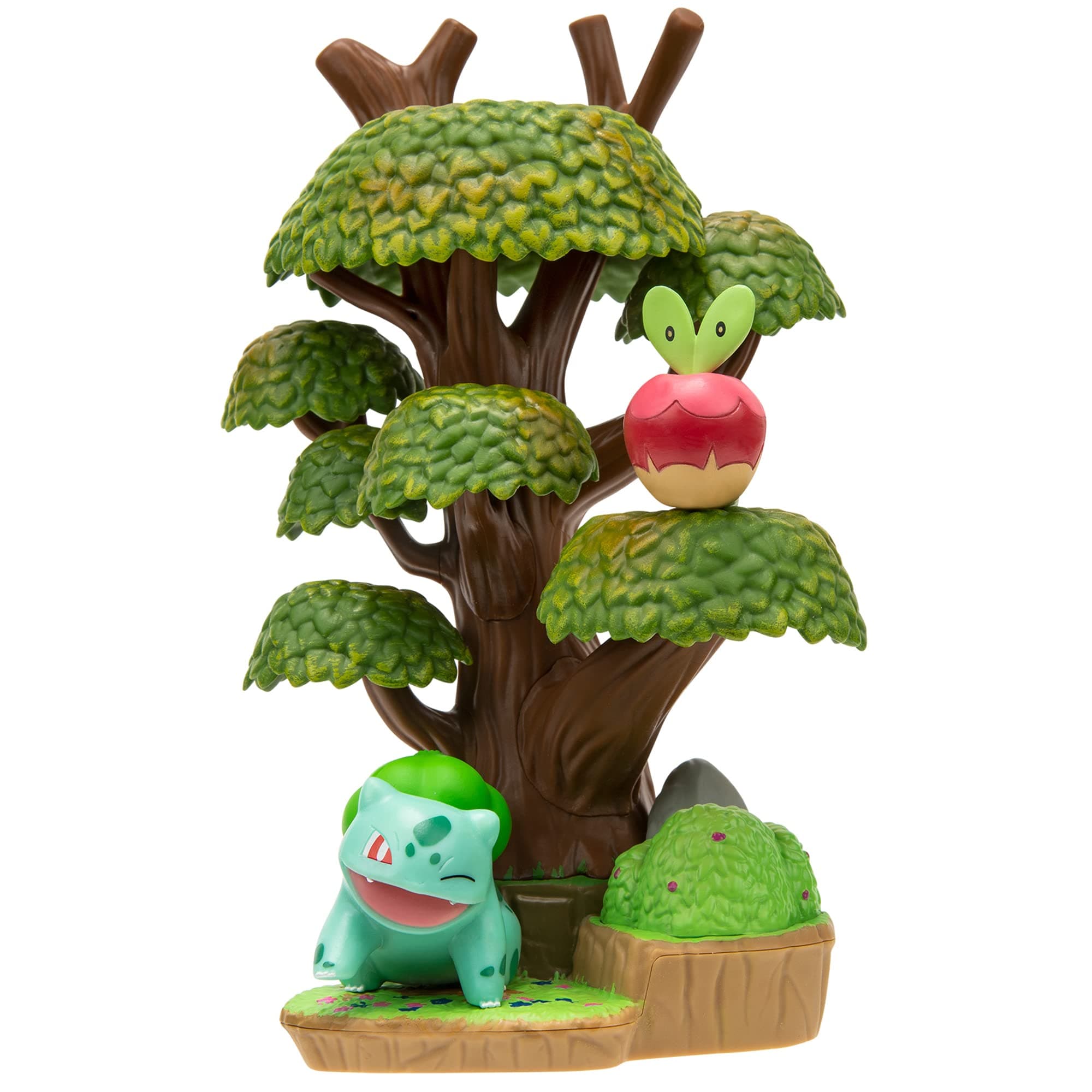 Select Forest Environment - Multi-Level Display Set with 2-Inch Bulbasaur and Applin Battle Figures