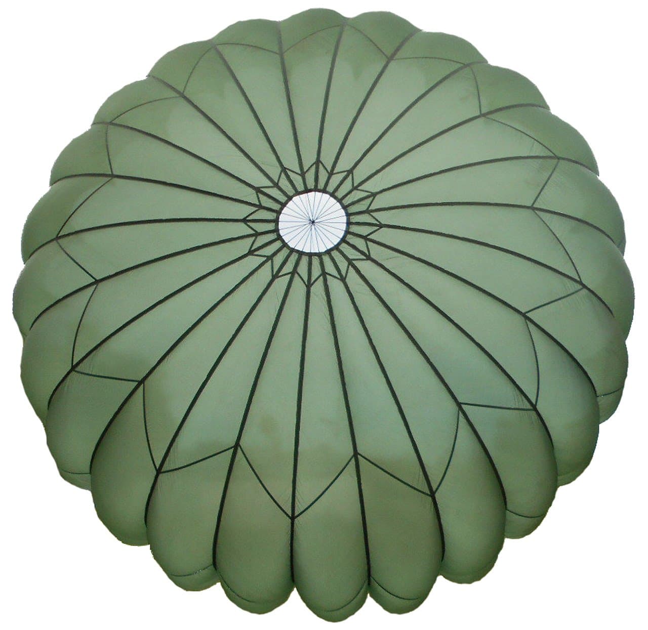 New T-10 OD Solid 35ft Personal Parachute No Lines, MC1-1C (Lines Have Been Cut)