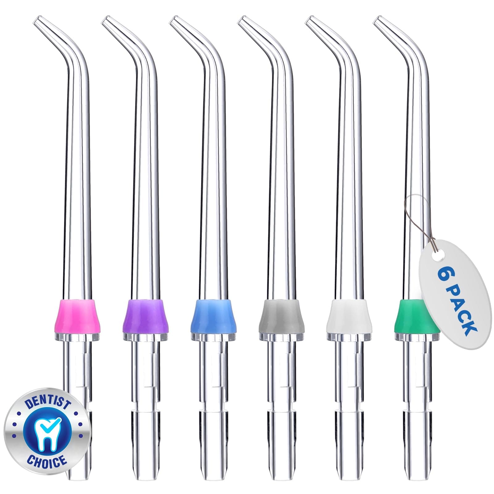 Oralphi for Waterpik Replacement Heads, Replacement Tips for Waterpik Water Flosser, Suitable for Waterpik Accessories Replacement Tips, for JT-100E(6 Classic Jet Tips)