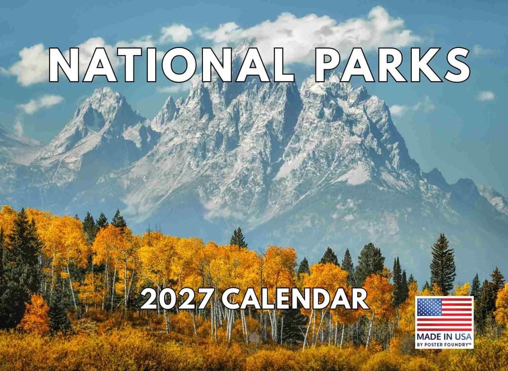 National Parks Calendar 2027 Monthly Park Gifts Wall Calendar Nature 12 Month