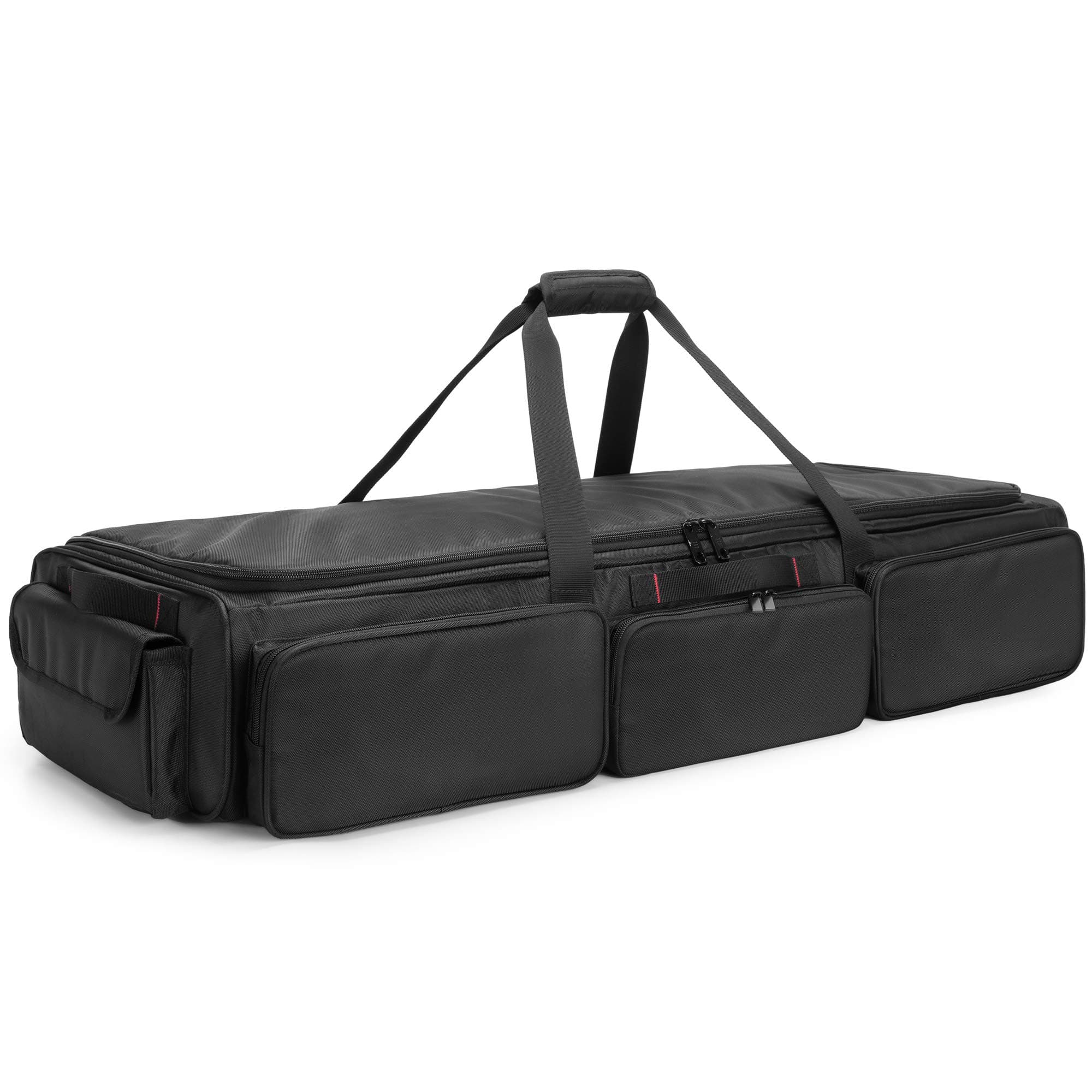 Underseat Storage Bag Fit for SuperCrew Cab, Truck Under Seat Organizer with 4 Detachable Inner Dividers & Anti-slip Bottom for Full Size Trucks, Black