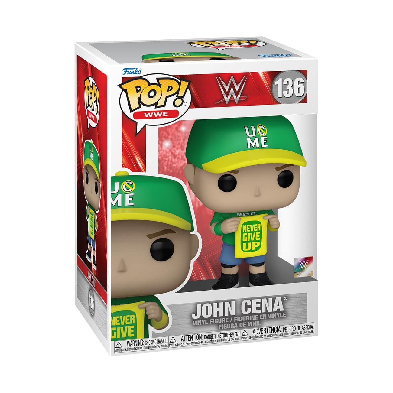 POP! WWE: John Cena - (Never Give up) - Collectable Vinyl Figure - Gift Idea - Official Merchandise - for Kids & Adults - Sports Fans - Model Figure for Collectors and Display