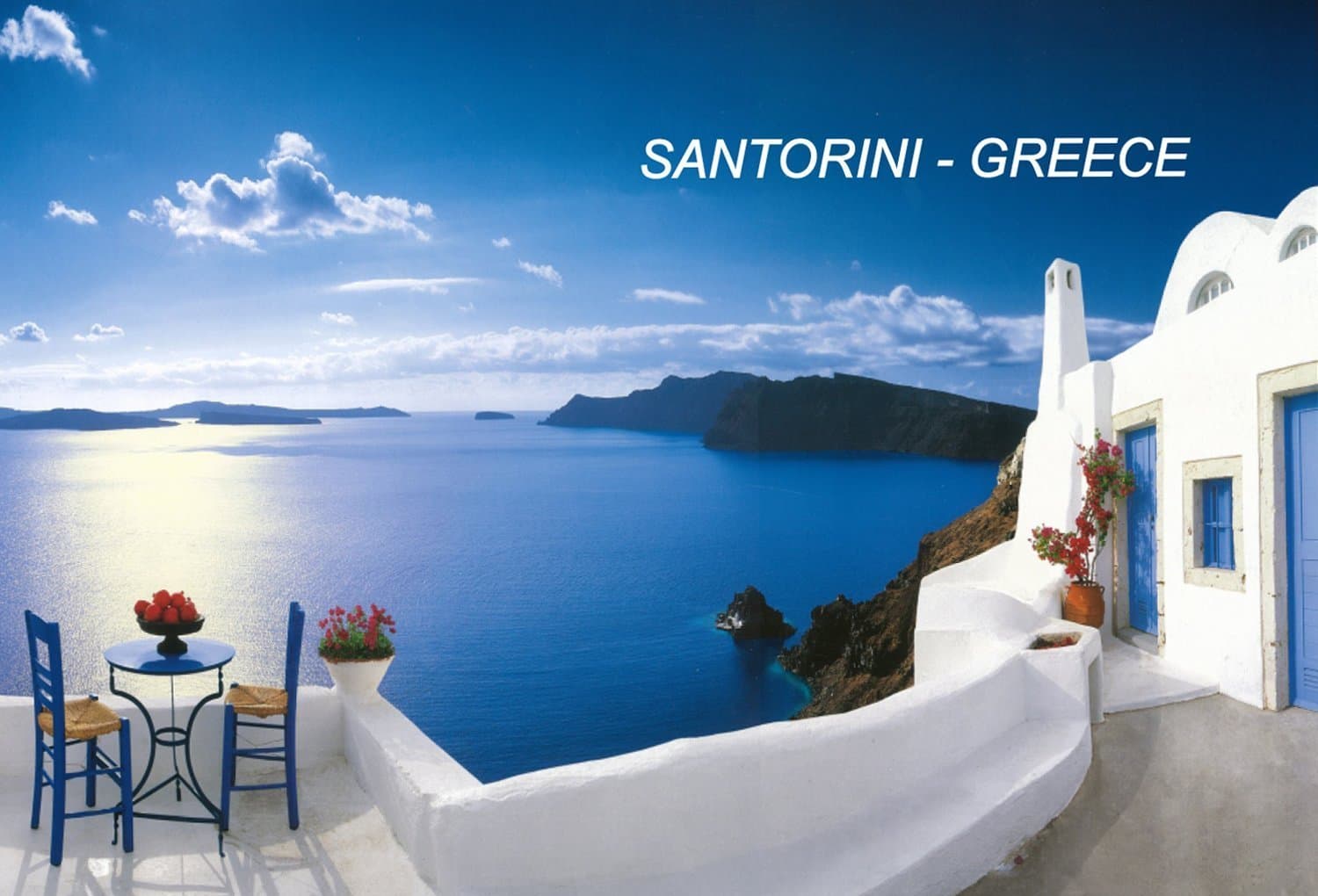 Greece Greek Fridge Refrigerator Magnets (City: Santorini-A4)