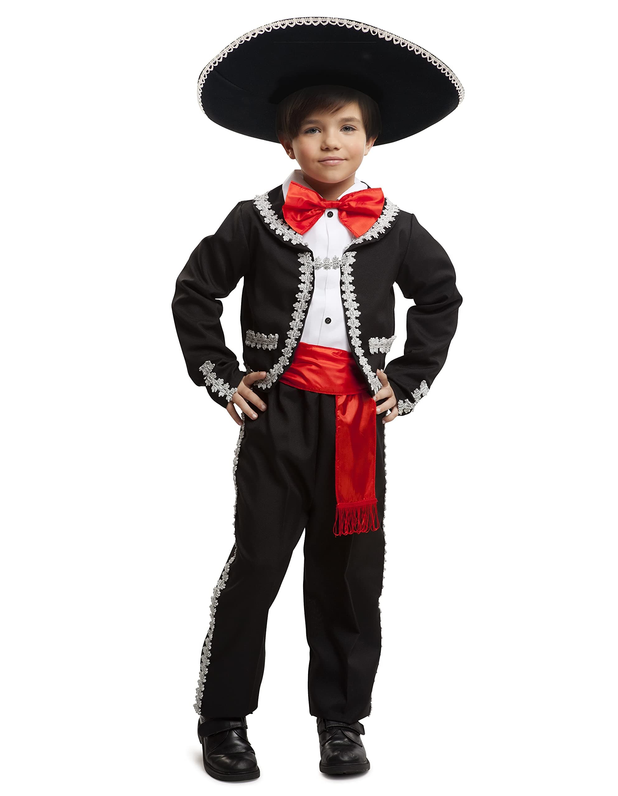 Dress Up America Traditional Mariachi Costume For Boys - Mexican Dress Up Set For Kids - Jacket, Pants, Bow-Tie And Sash