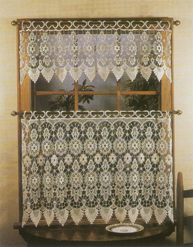 Lorraine Medallion Valance 35"x12", Ecru