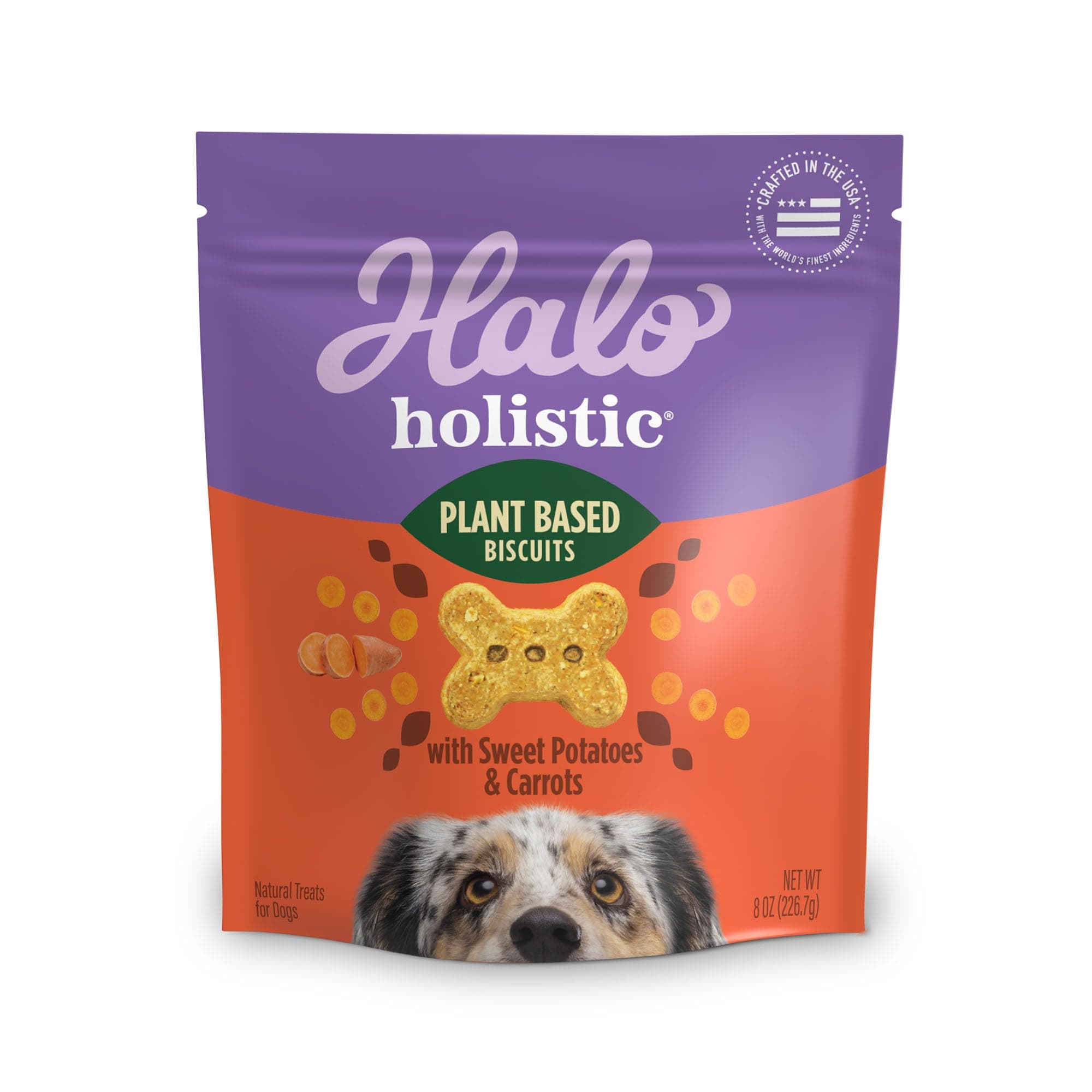 Halo Holistic Vegan Dog Treats, Plant-Based Dog Treat with Sweet Potato & Car...